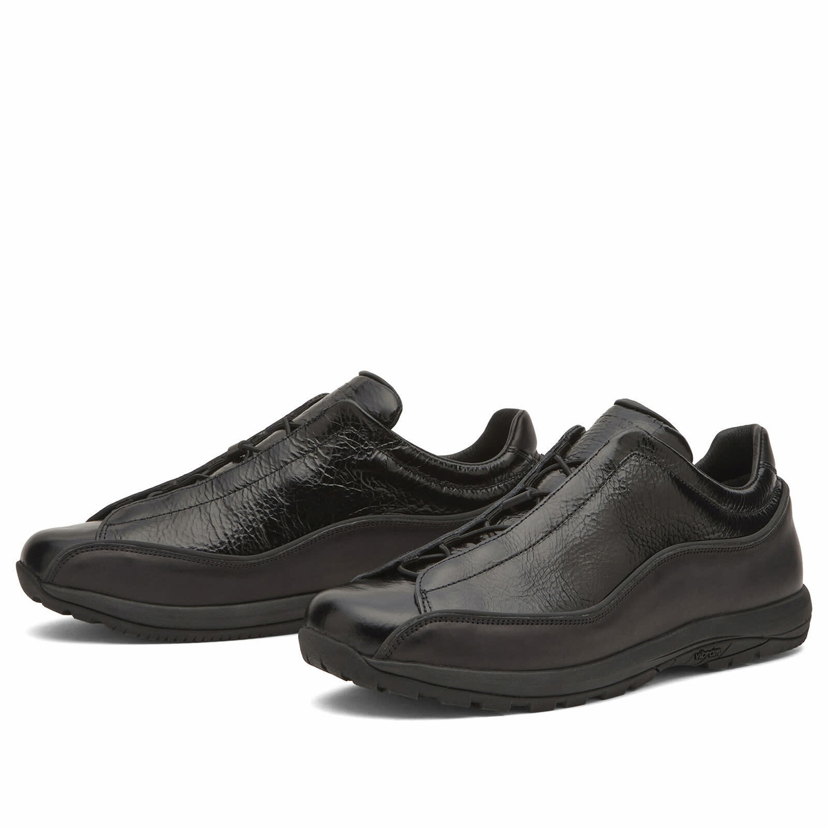 Diemme Men's Licata in Black Crackled Patent Leather