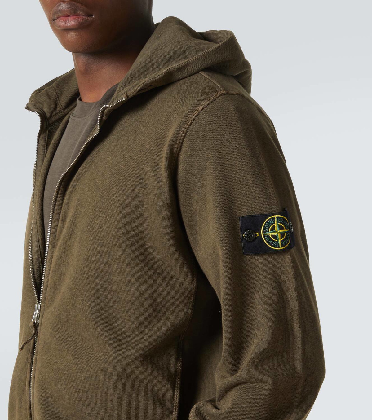Stone Island Compass cotton zip-up hoodie Stone Island