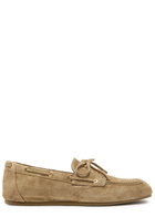 Stuart Weitzman Tinsley Suede Loafers Khaki