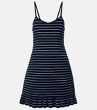 JW Anderson Striped cotton-blend minidress