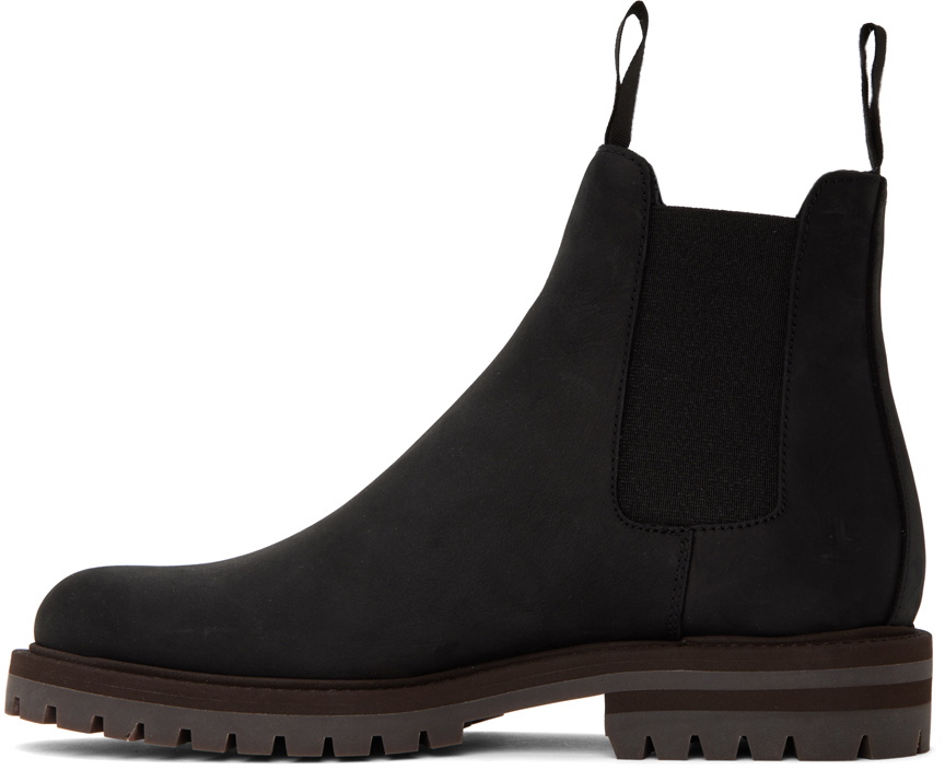 common projects black winter chelsea boots