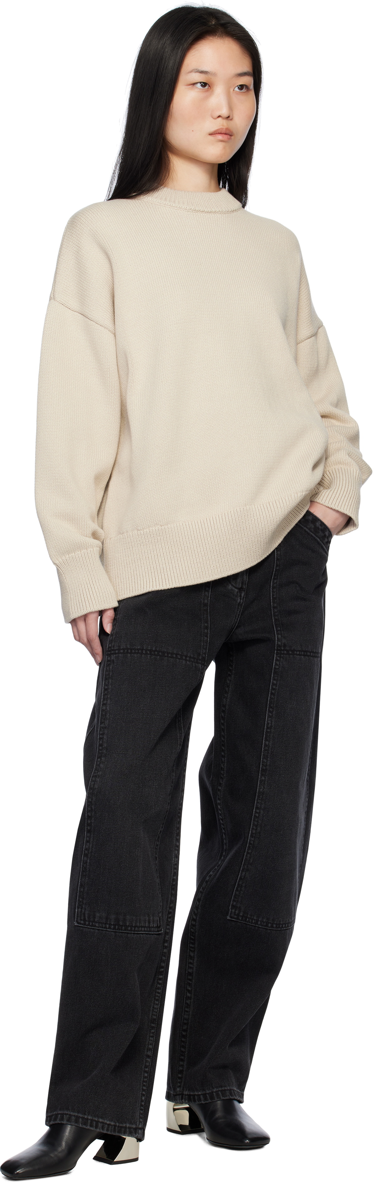 CO Black Denim Patch Pocket Jeans
