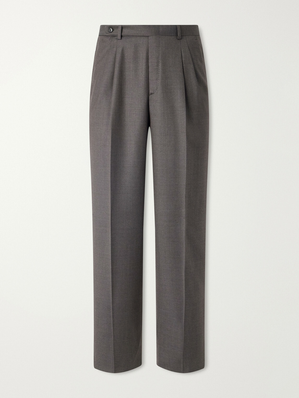 Brioni - Capri Wool-Gabardine Trousers - Gray