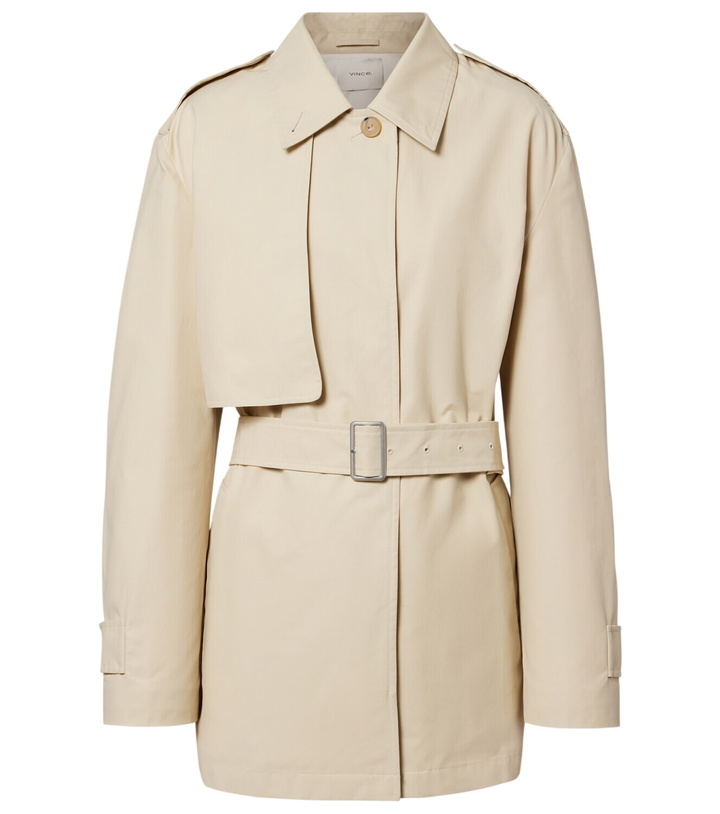 Photo: Vince Cotton-blend cropped trench coat