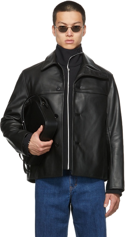 Photo: Commission SSENSE Exclusive Calfskin Curved Flap Jacket