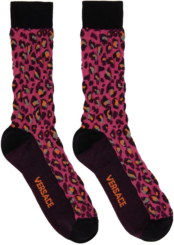 Photo: Versace Pink Leopard Socks