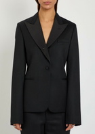JW Anderson Tuxedo Wool Blazer Black
