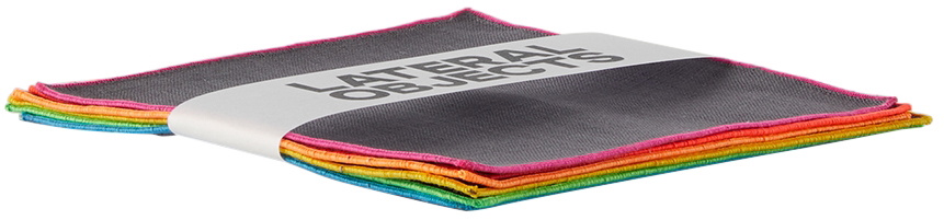 Lateral Objects Grey Frame Cocktail Napkin Set