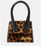 Jacquemus Le Chiquito leopard-print calf hair tote bag