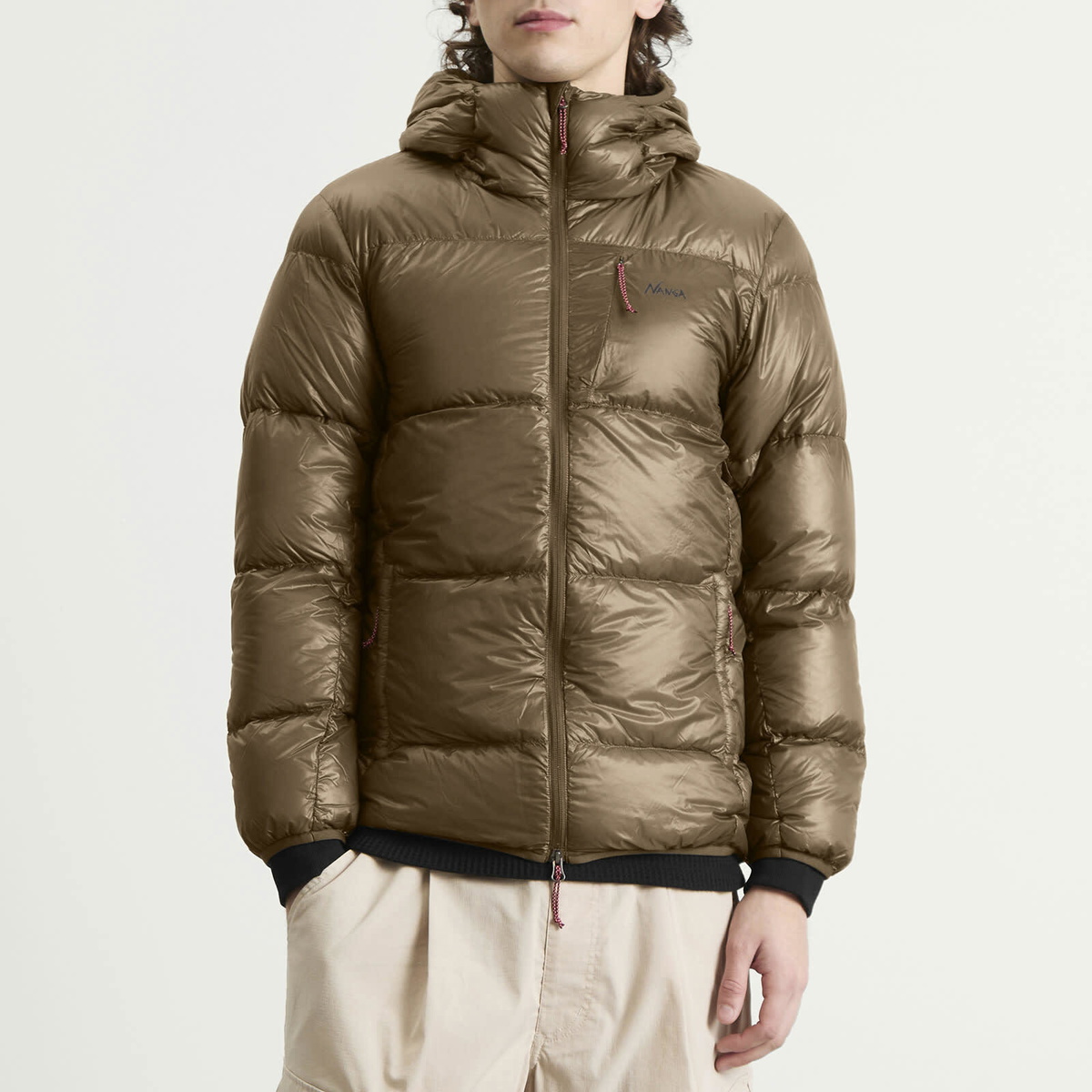 NANGA Men's Mountain Lodge Down Hooded Jacket in Mocha
