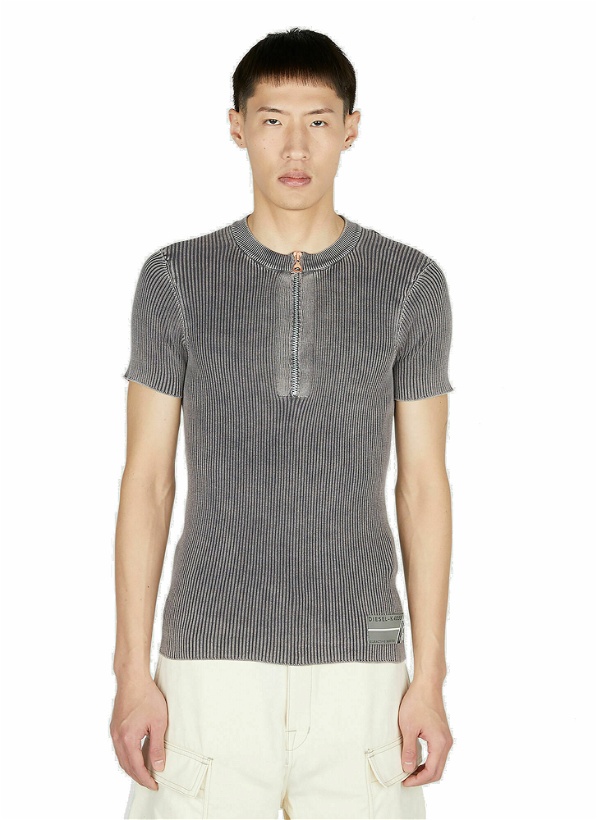 Photo: Diesel - K-Erry Knitted T-Shirt in Grey