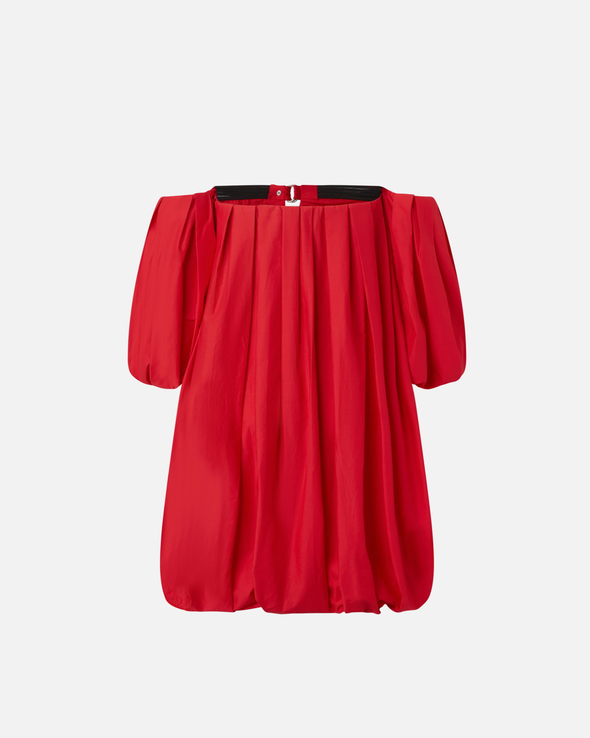Pinko Poplin Balloon Mini Dress Salsa Red