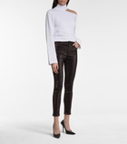 Rta - Madrid metallic mid-rise skinny jeans