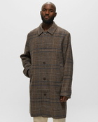 Les Deux Mc Kay Check Wool Coat Brown - Mens - Coats