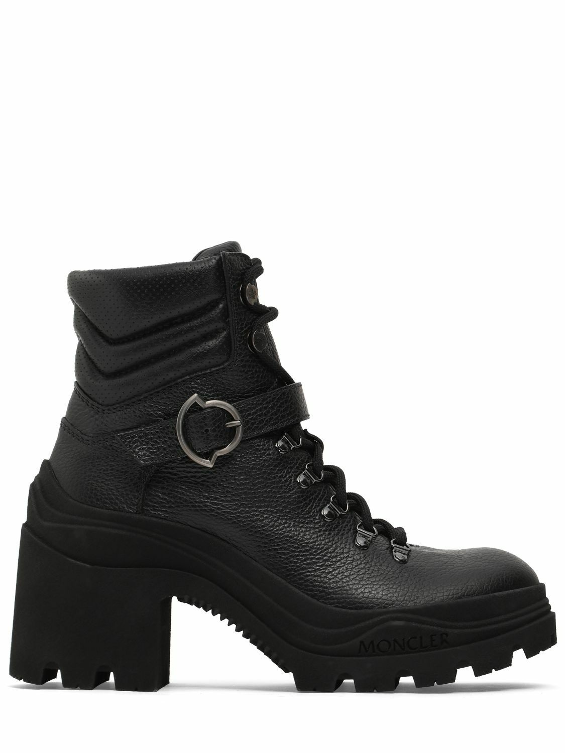 Photo: MONCLER - 80mm Envile Strap Leather Ankle Boots