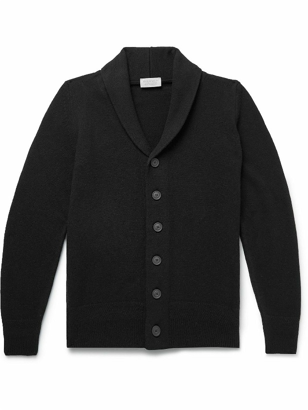 Photo: John Smedley - Cullen Recycled-Cashmere and Merino Wool-Blend Cardigan - Black