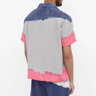 NOMA t.d. Men's Hand Dyed Vacation Shirt in Grey/Navy/Pink