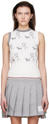 Thom Browne Grey & White Fun-Mix Tank Top