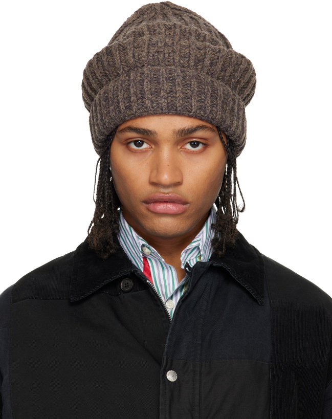 Photo: Maison Margiela Brown Rib-Knit Beanie