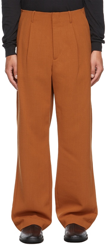 Photo: AURALEE Orange Wide-Leg Trousers