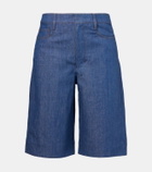 'S Max Mara Eric cotton and linen twill shorts
