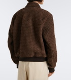 Bottega Veneta Intrecciato suede blouson jacket