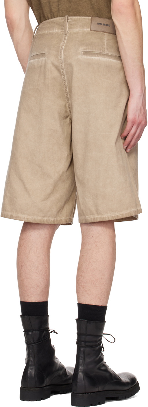 UMA WANG Tan Joe Denim Shorts