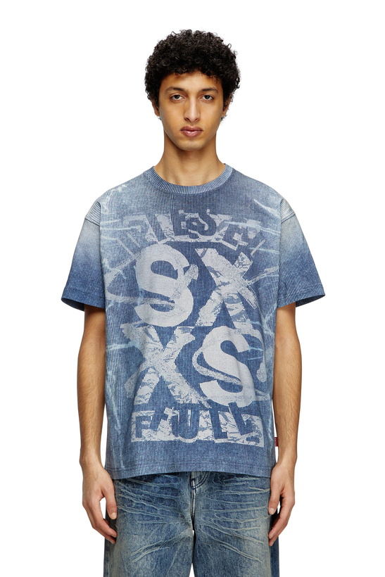 Diesel Faded T-shirt with tonal embroidery - T-Shirts Mens in 