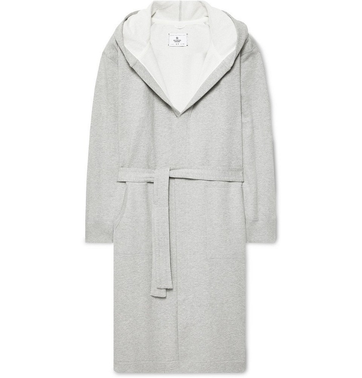 Photo: Reigning Champ - Loopback Cotton-Jersey Hooded Robe - Men - Gray