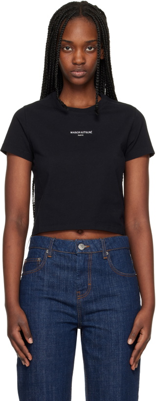 Photo: Maison Kitsuné Black 'Maison Kitsuné Paris' Baby T-shirt