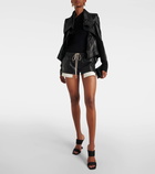 Rick Owens Fog leather shorts