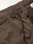 Remi Relief - Slim-Fit Cotton-Blend Twill Drawstring Trousers - Brown