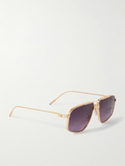 Jacques Marie Mage - Jagger Aviator-Style Gold- and Silver-Tone Sunglasses