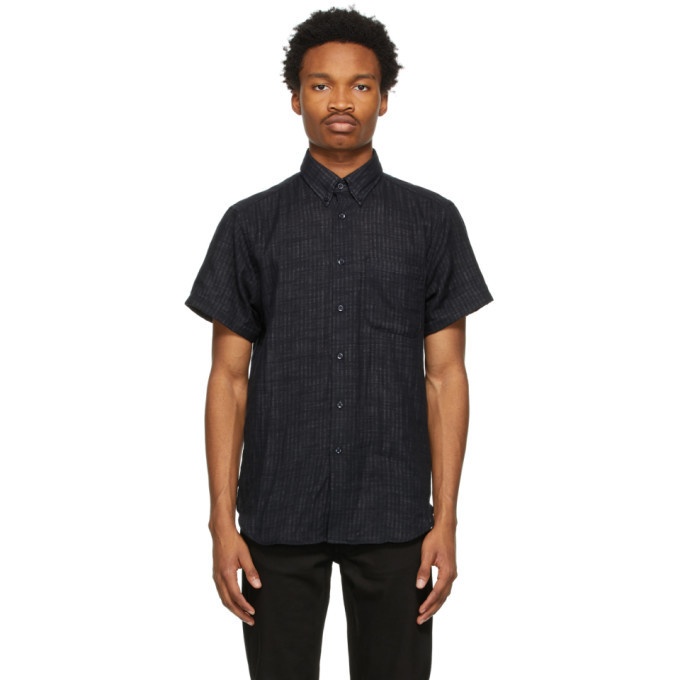Photo: Naked and Famous Denim Black Double-Faced Twill Easy Short Sleeve Shirt