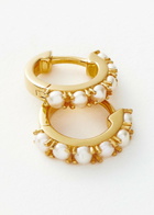 Missoma Gemstone 18ct Recycled Gold Vermeil Hoop Earrings - One Size