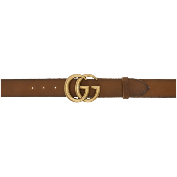 Gucci Brown Leather Vintage Belt Gucci display picture 3