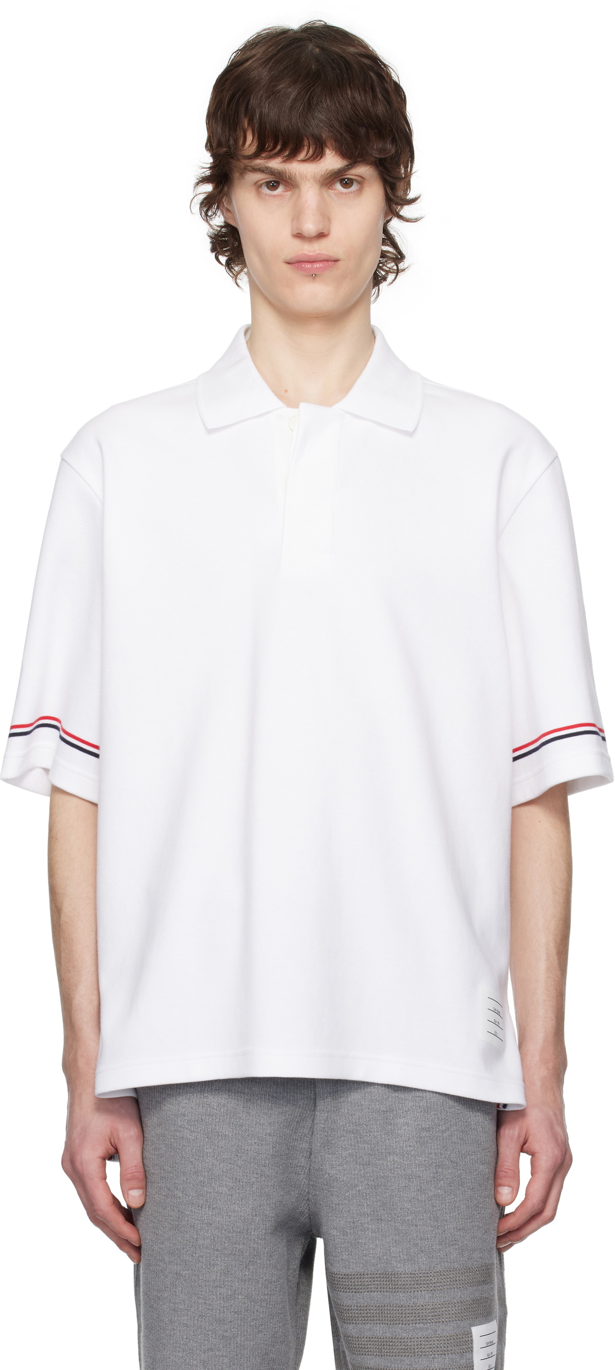 Thom Browne White Rugby Polo Thom Browne