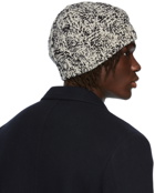 Jil Sander Black & White Wool Knit Beanie