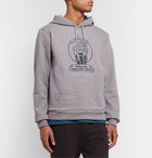 A.P.C. - Alfred Printed Loopback Cotton-Blend Jersey Hoodie - Gray