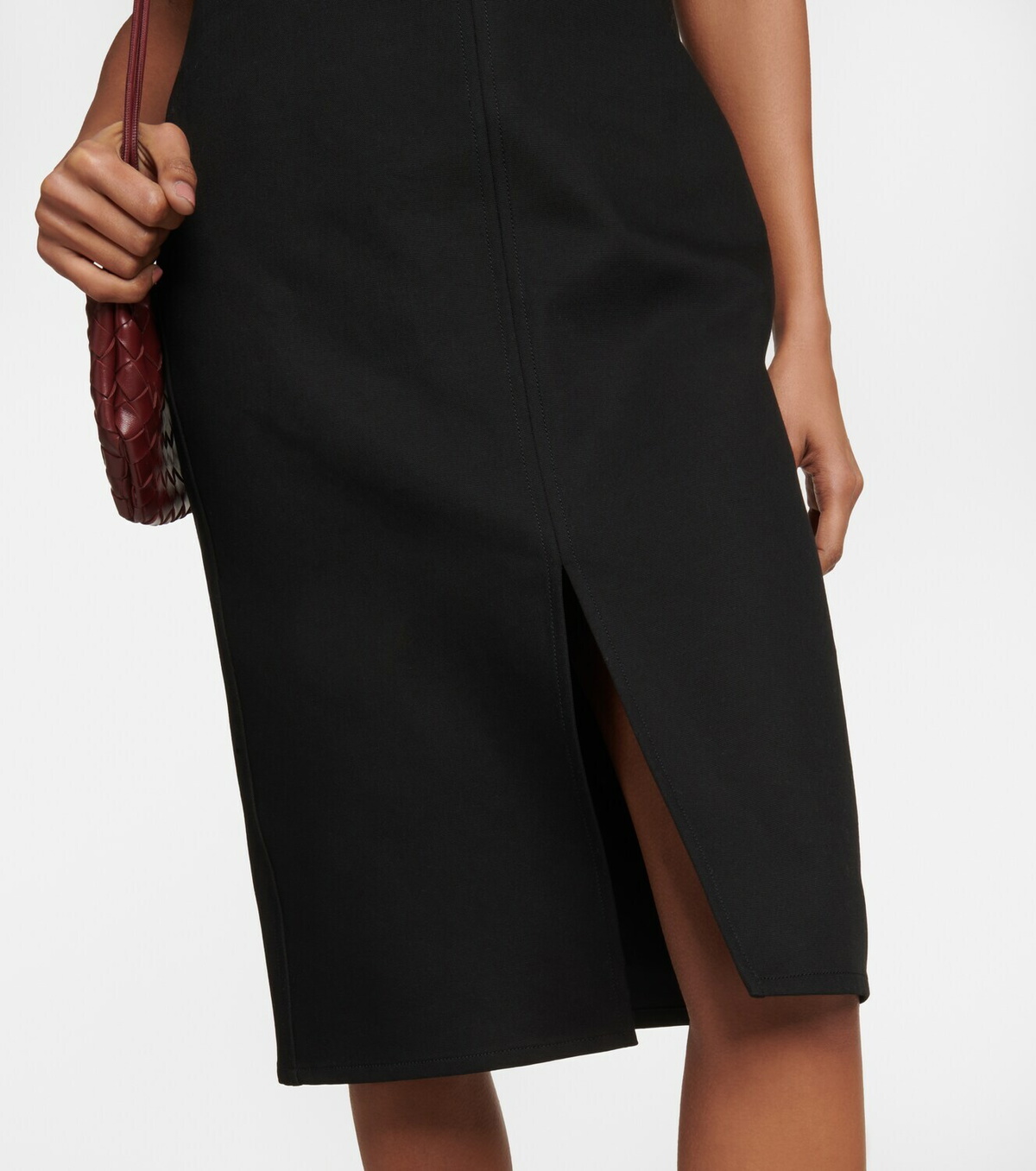 knee length dresses for ladies Bottega Veneta Button-detailed Cotton-blend Midi Shirt Dress  Runway  Catalog