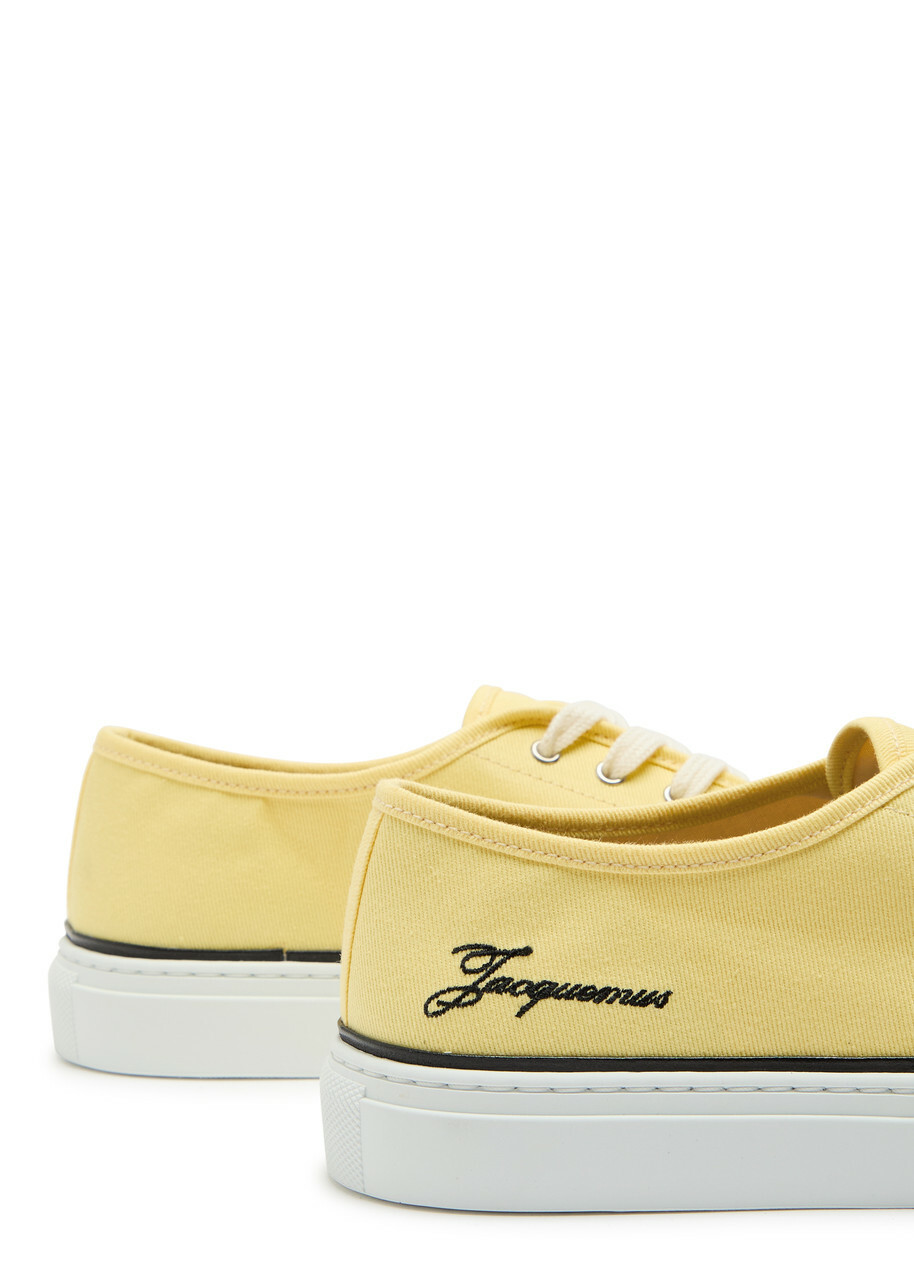 Jacquemus Les Fefe Logo-embroidered Canvas Sneakers Yellow