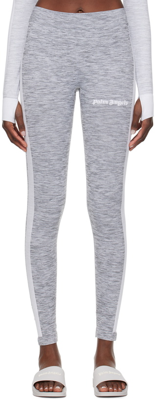 Photo: Palm Angels Gray Seamless Leggings