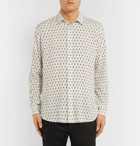 Saint Laurent - Slim-Fit Printed Voile Shirt - Men - Cream