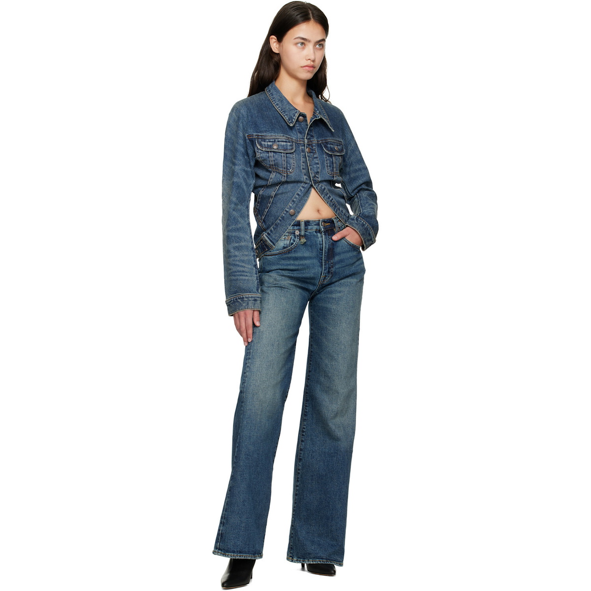 R13 Blue Flared Jeans
