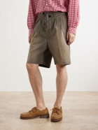 KAPITAL - Easy Straight-Leg Cotton-Canvas Shorts - Green