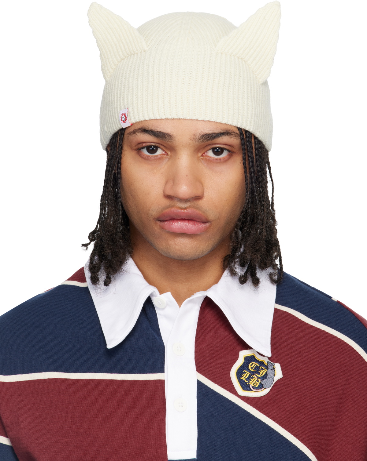 Charles Jeffrey LOVERBOY Purple Chunky Rabbit Beanie Charles