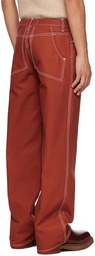 Eckhaus Latta SSENSE Exclusive Red Jeans