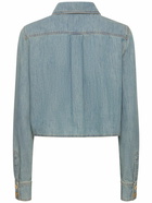 MOSCHINO - Cotton Chambray Cropped Shirt