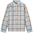 Human Made Men's Checked Overshirt in Blue