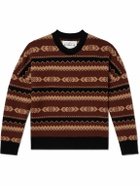 MANAAKI - Rongo Jacquard-Knit Merino Wool and Cashmere-Blend Sweater - Brown